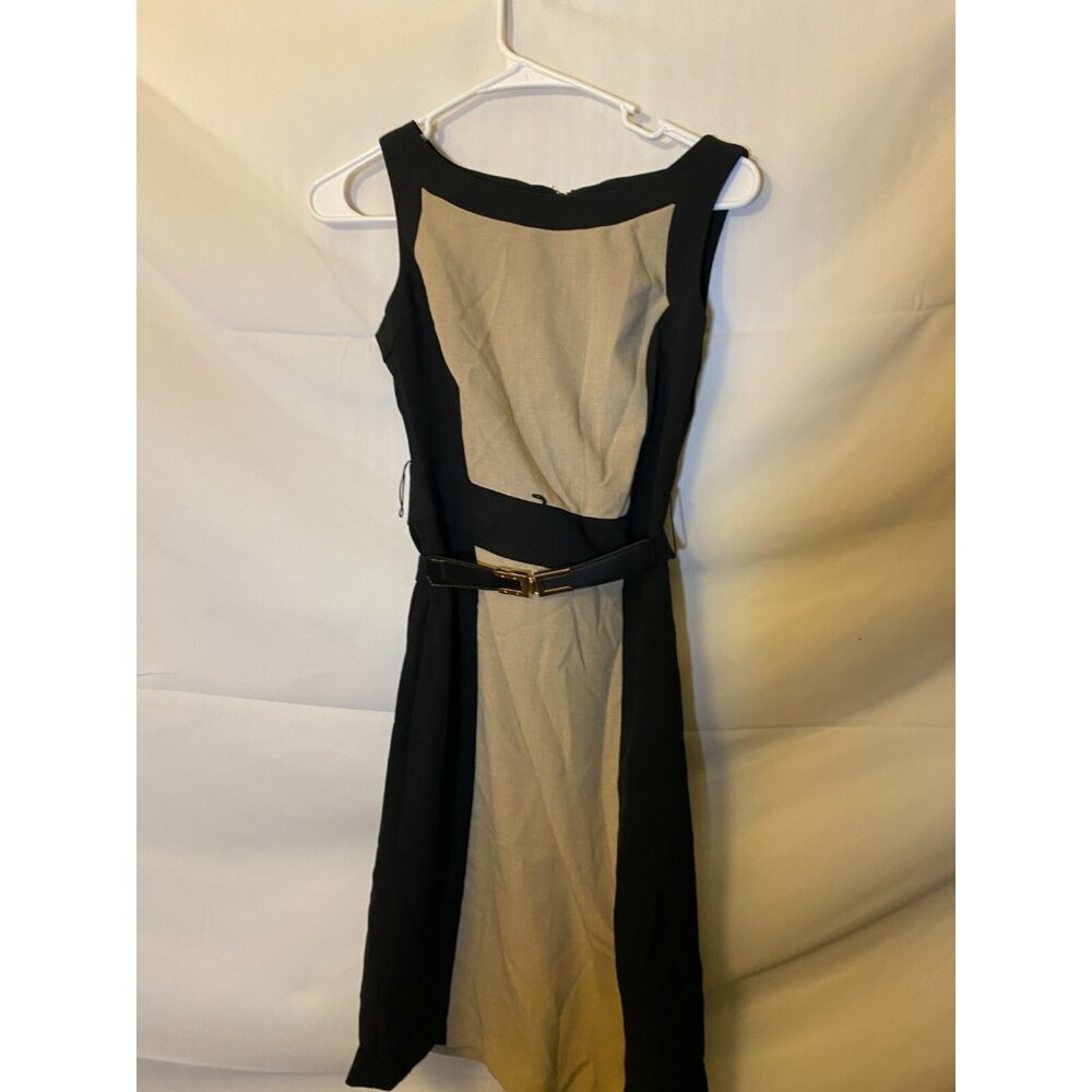 Scandi Minimal Office Dress Colorblock Women’s 1 XS Career Glam Midi Indie